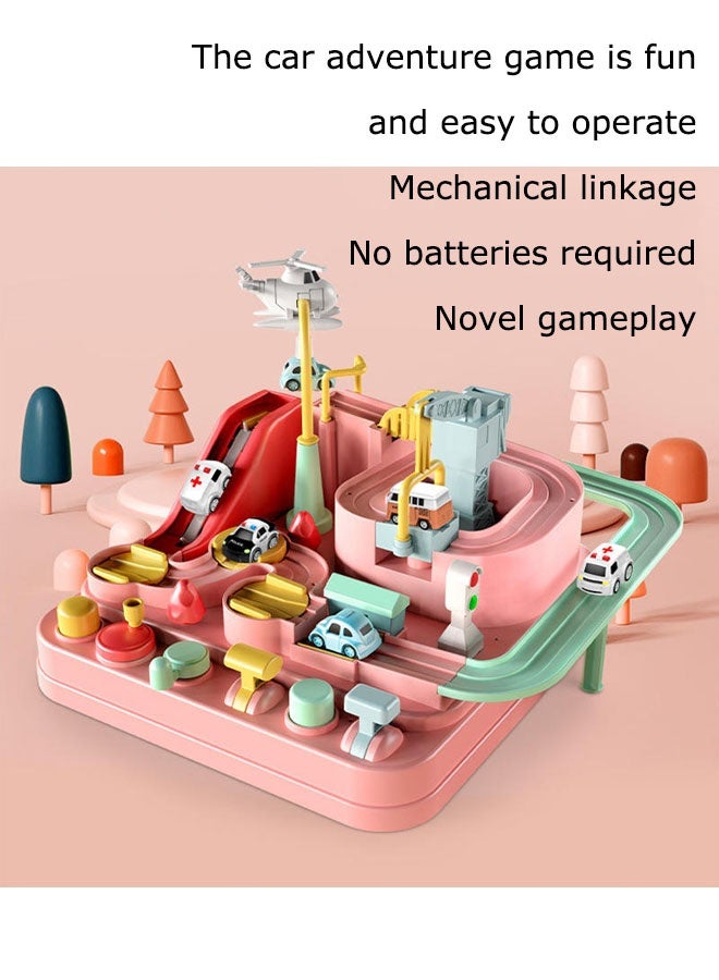 ألعاب سباق للأطفال، ألعاب مغامرات سيارات للأطفال الصغار، لعبة إنقاذ المدينة مع 3 سيارات صغيرة، سيارة سكة حديد ألغاز مغامرات كبيرة، ألعاب فتحات مغناطيسية ساحلية، مجموعة ألعاب إنقاذ المدينة، هدايا تعليمية لأعياد الميلاد للأطفال في مرحلة ما قبل المدرسة - Image 5