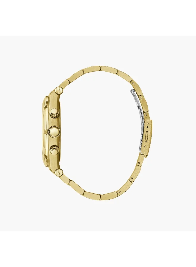 جس Gold Chronograph Watch for Men