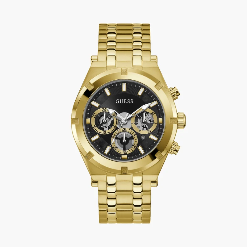 جس Gold Chronograph Watch for Men