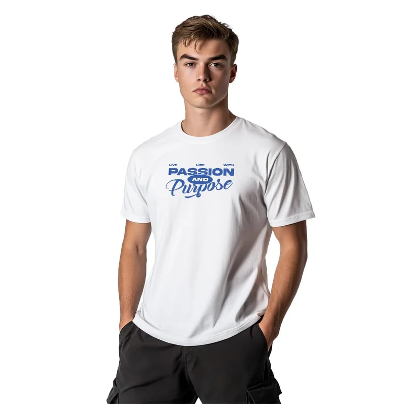 NOBERO Men's White Graphic Printed T-Shirt