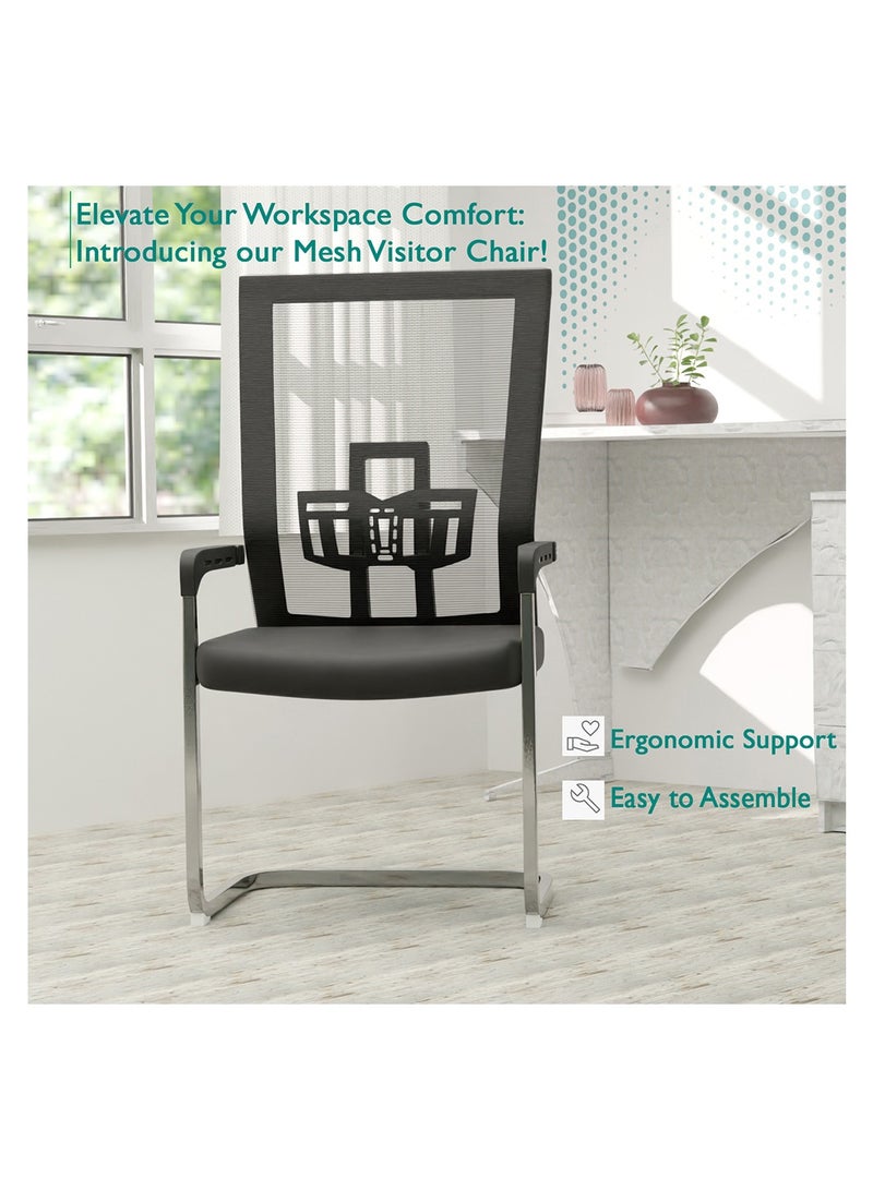 Mahmayi كرسي زائر شبكي من ماهمايي TJ HY-810 باللون الأسود - Image 1