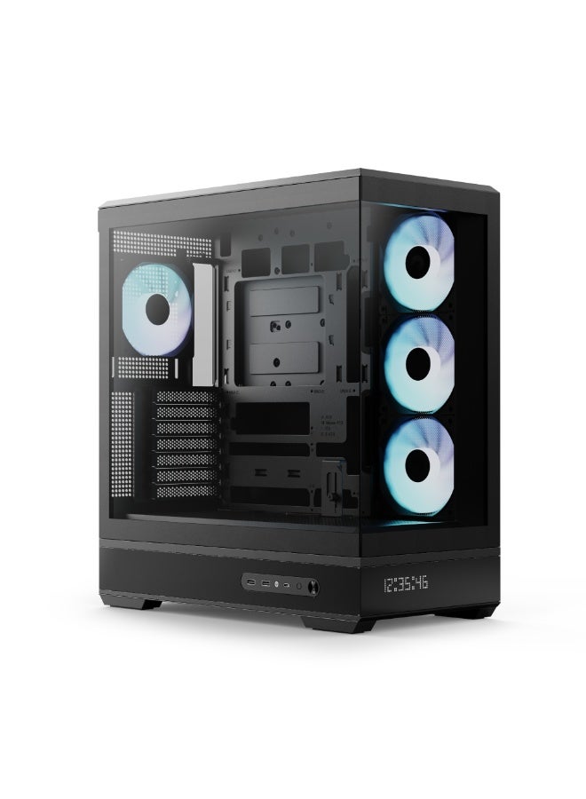 AeroCool B507F-G-BLK ATX Case with ARGB Lighting and 4 Fans - Image 1