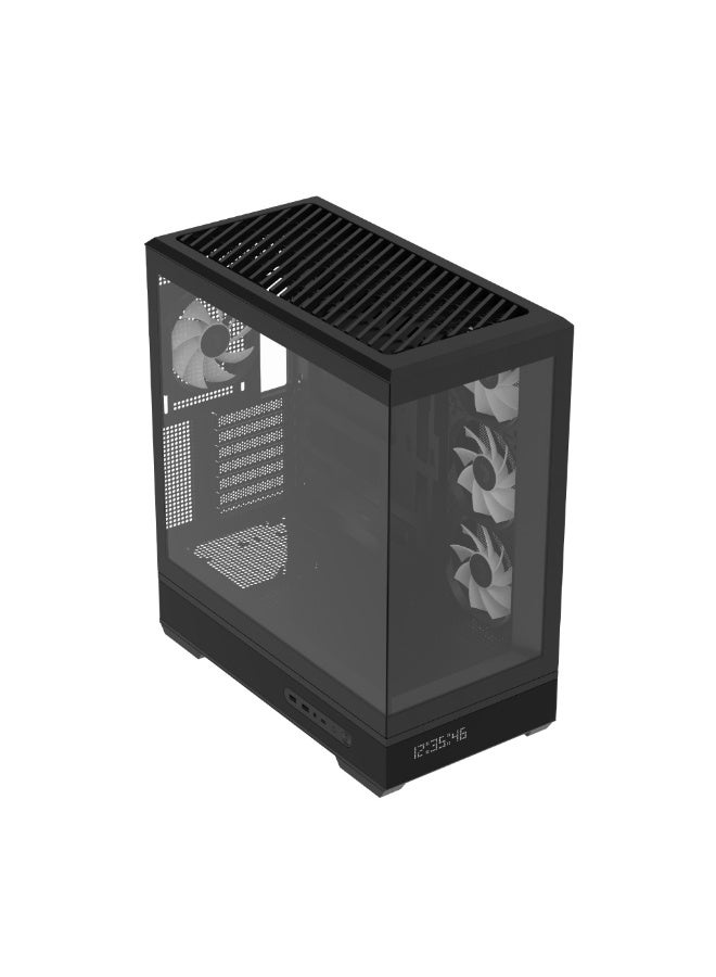 AeroCool B507F-G-BLK ATX Case with ARGB Lighting and 4 Fans - Image 3
