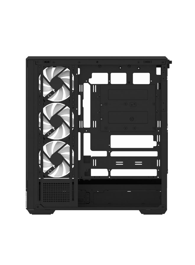 AeroCool B507F-G-BLK ATX Case with ARGB Lighting and 4 Fans - Image 5
