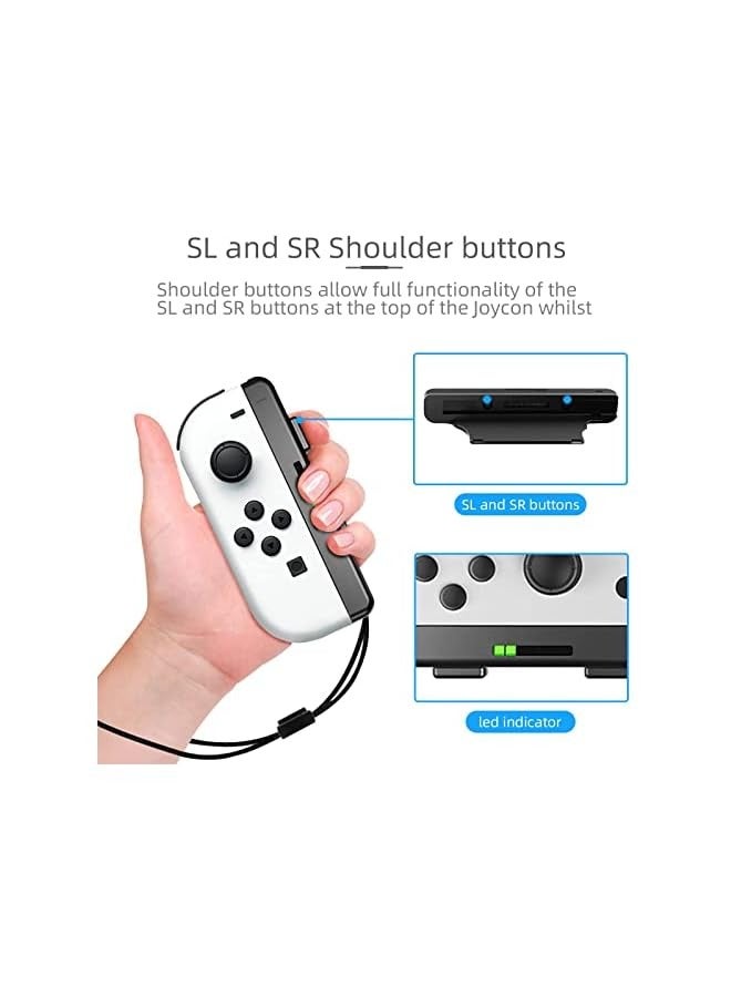 PROMASS Joycon Grips Compatible with Nintendo Switch/Switch OLED Joy-Con Controllers, 2 Packs Wear Resistant Game Controllers Handle Kit Ergonomic Comfort Charging Hand Grips for Switch - Image 4