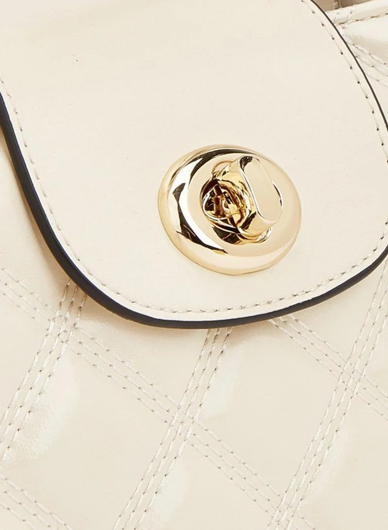 Celeste IVORY Quilted Crossbody Bag With Chain Strap for Women | Best Price UAE