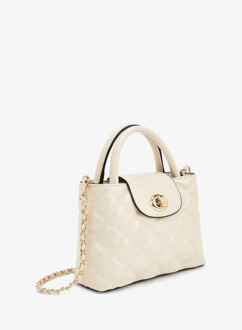 Celeste IVORY Quilted Crossbody Bag With Chain Strap for Women | Best Price UAE