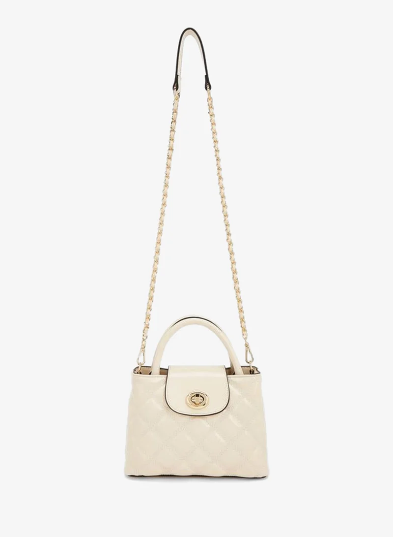 Celeste IVORY Quilted Crossbody Bag With Chain Strap for Women | Best Price UAE