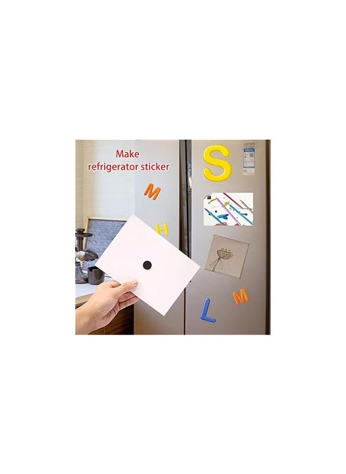 KHAJUL - 100 Pieces Magnets Dots for Crafts Round Peel with Adhesive Backing Flexible, Small Sticky Magnets for Classroom, DIY Projects, Office, Home - Image 1