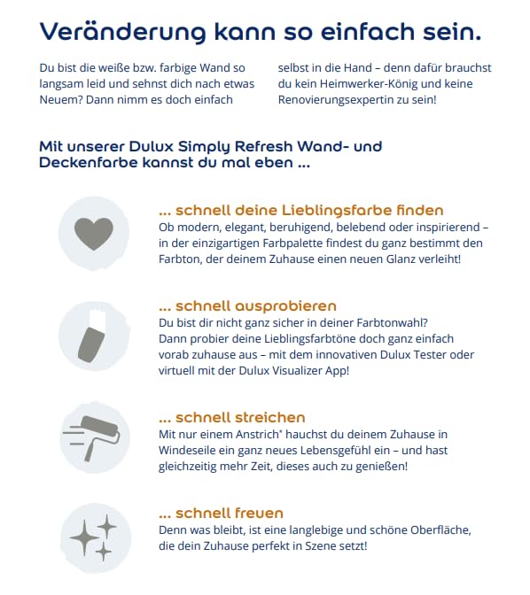 Dulux دهان الجدران والسقف من دولوكس سيمبلي ريفريش - أبيض ماغنوليا - 2.5 لتر - دهان داخلي منعش ودائم لمنزل جميل - Image 3