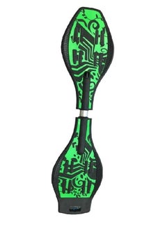 Generic Skate Board Wave Skate Board with Carry Bag .Flash Colorful Light on Wheels (Multi Color and Multi Design) (Green WaveBoard)  - Image 2