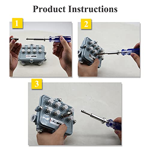 Groword 7 Inch Terminator TV Tool - LTT-7 GTT-7 CATV Cable Locking Terminator - Coax/Coaxial Cable Bump Key - Blue - Image 4