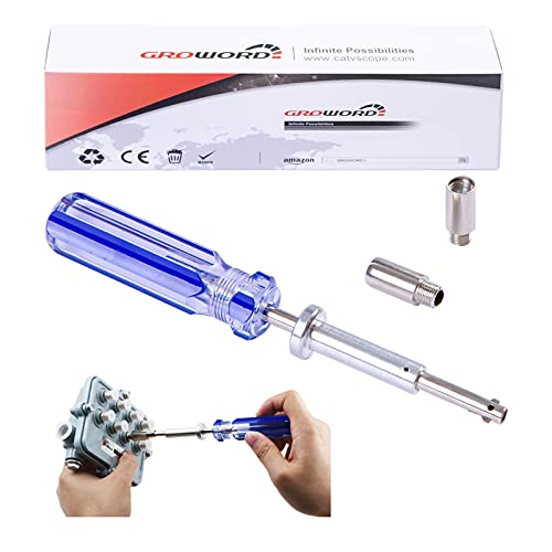 Groword 7 Inch Terminator TV Tool - LTT-7 GTT-7 CATV Cable Locking Terminator - Coax/Coaxial Cable Bump Key - Blue - Image 1