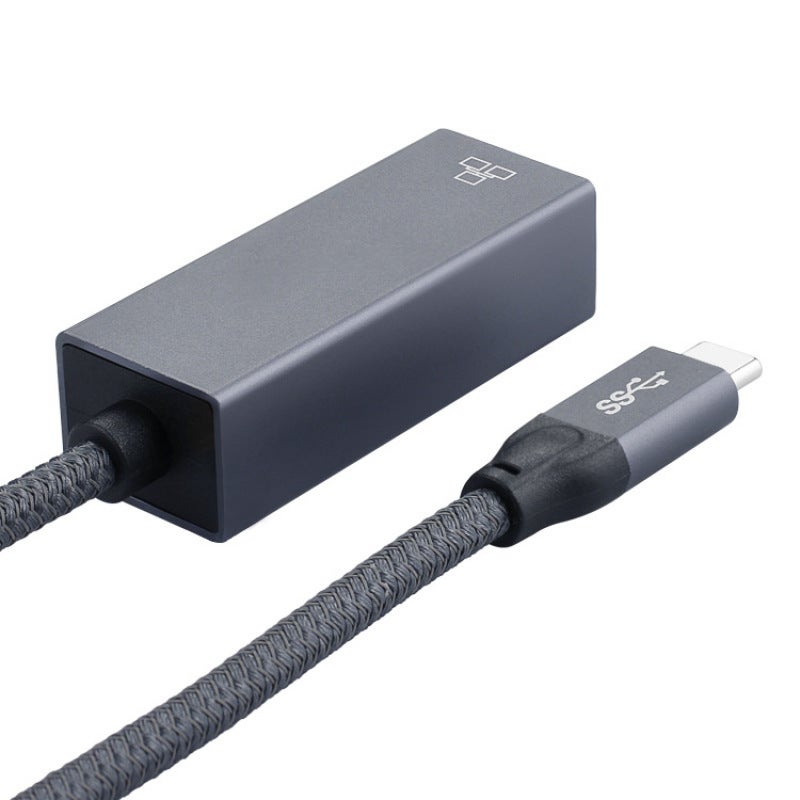 Type C Ethernet Adapter: Grey, 1000Mbps Fast Transmission, Stable Connection - Low Latency, Portable Plug Play RJ45 Adapter for Wide Device Compatibility & Movable Wired Network Use - Image 4