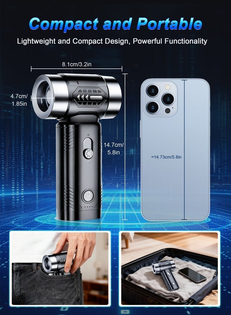 WINEENEE 4-in-1 Cordless Handheld Vacuum Cleaner & Air Blower, Powerful Suction, Rechargeable Type-C, Portable Mini Vacuum for Car & Home - Image 5