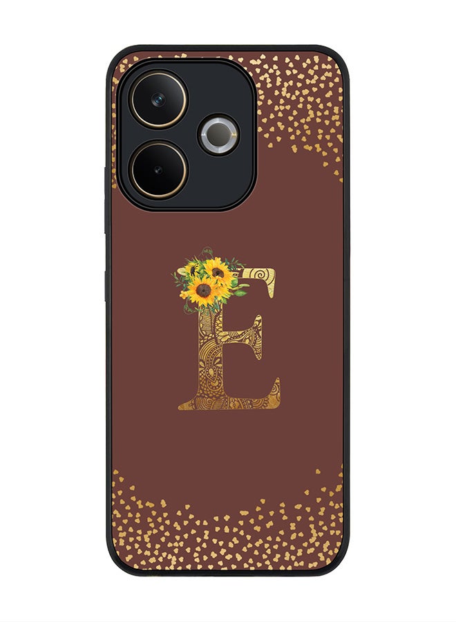 Stylizedd For Oppo A5 Pro 5G / A5 Pro 4G / 5G Case,Slim fit Camera Protection, Shockproof Thin Phone cover  - Custom Floral Monogram - E  (Brown ) - Image 1