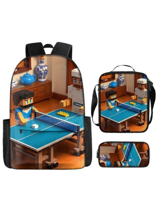 The latest universal cartoon new three-piece schoolbag (for students, teenagers, children)  - Image 2