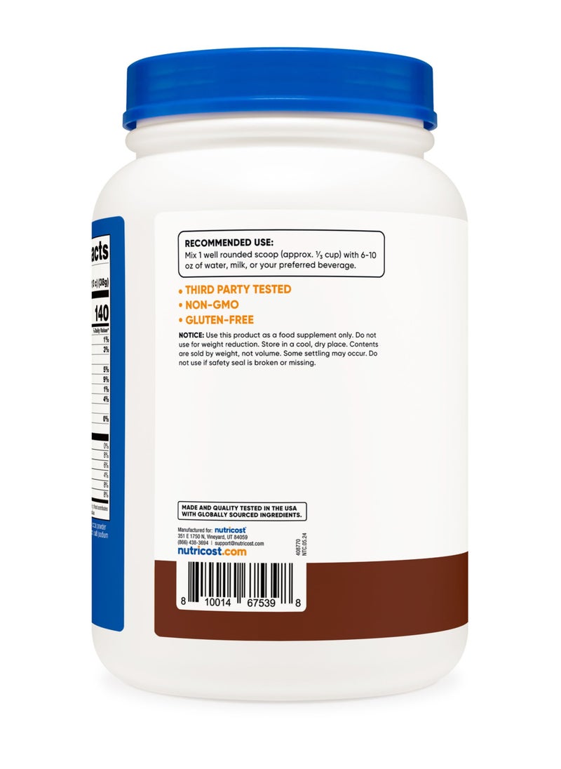 Nutricost - Whey Protein Isolate - 30 G Protein per Serving | 26 SERVINGS | 2 LB Per Container,Milk Chocolate Naturally & artificially flavored Net WT 32 oz ( 2 LB) 907 G - Image 1