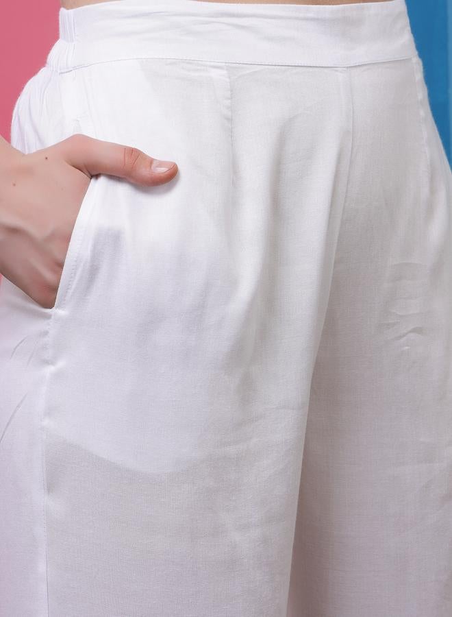 Athena Self Design 3/4 Sleeves Shirt & Trousers Co-Ords by Styli - Image 2
