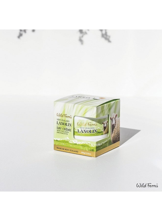 Wild Ferns Lanolin Day Crème With Collagen And Placenta, 98% Natural, 100 Grams