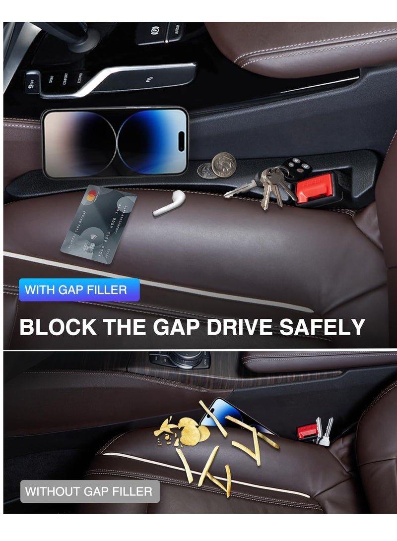 SYOSI Car Seat Gap Filler PU Leather Fill The Gap Between Seat and Center Console Prevent Things from Falling Universal Vehicle Interior Accessories Easy to Install Stable No Peculiar Smell 2 Pack - Image 5