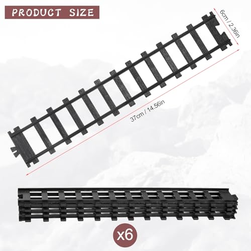 Hot Bee Train Tracks Accessories Width 6cm 236in Railroad Building Toy Railway Rail for 9015 Trains Set - Image 5