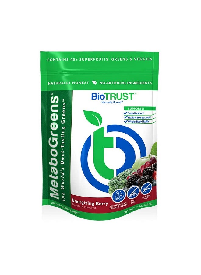 BioTrust Metabogreens Superfood Powder Super Greens Vegetable Powder Mix Made With Clinicallyresearched Spectra Non Gmo Soy Free Gluten Free Dairy Free Energizing Berry Flavor (30 Servings)  - Image 2