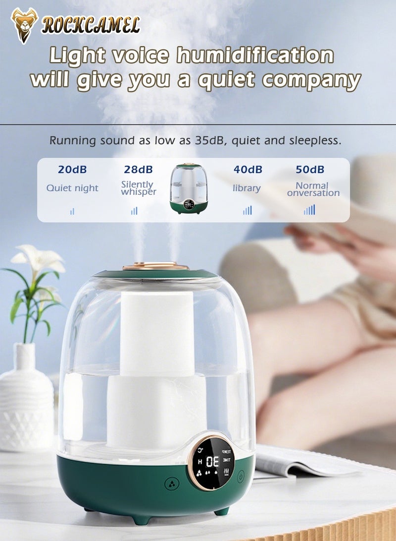ROCKCAMEL 3L Digital Humidifier with 7-Color Lights, Cool Mist Humidifier, Easy to Fill & Clean, 35dB Quiet Cool Mist Air Humidifier for Home Office Bedroom - Image 3