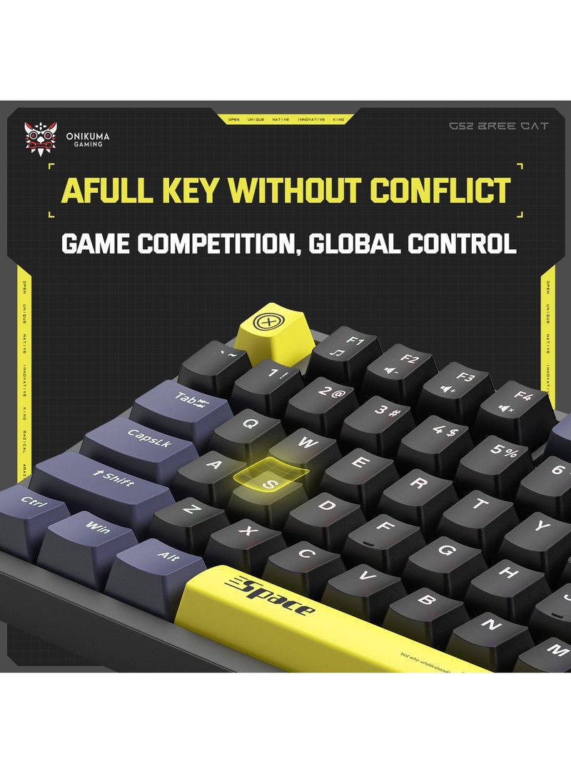 Wired Mechanical Keyboard with Brown Switches,RGB Backlit 82 Keys 75% Compact Computer Keyboard for Gaming,Typing, Programming,Mixed Color Keycaps,Ergonomic