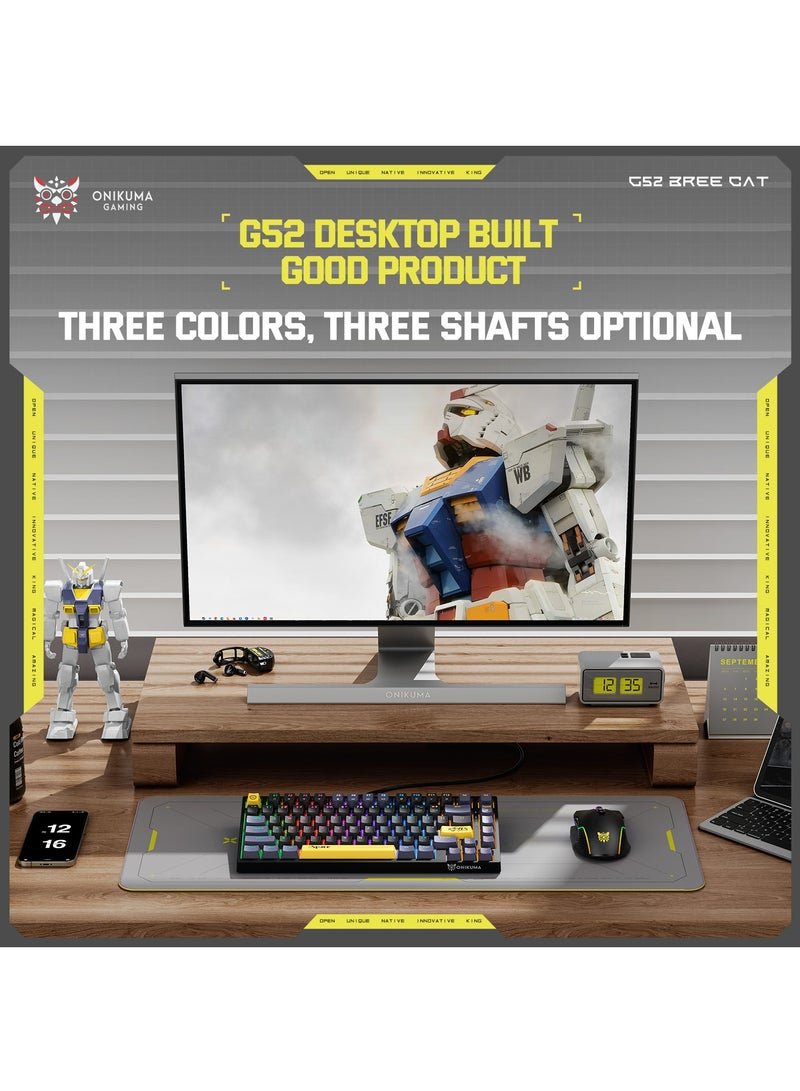 Wired Mechanical Keyboard with Brown Switches,RGB Backlit 82 Keys 75% Compact Computer Keyboard for Gaming,Typing, Programming,Mixed Color Keycaps,Ergonomic