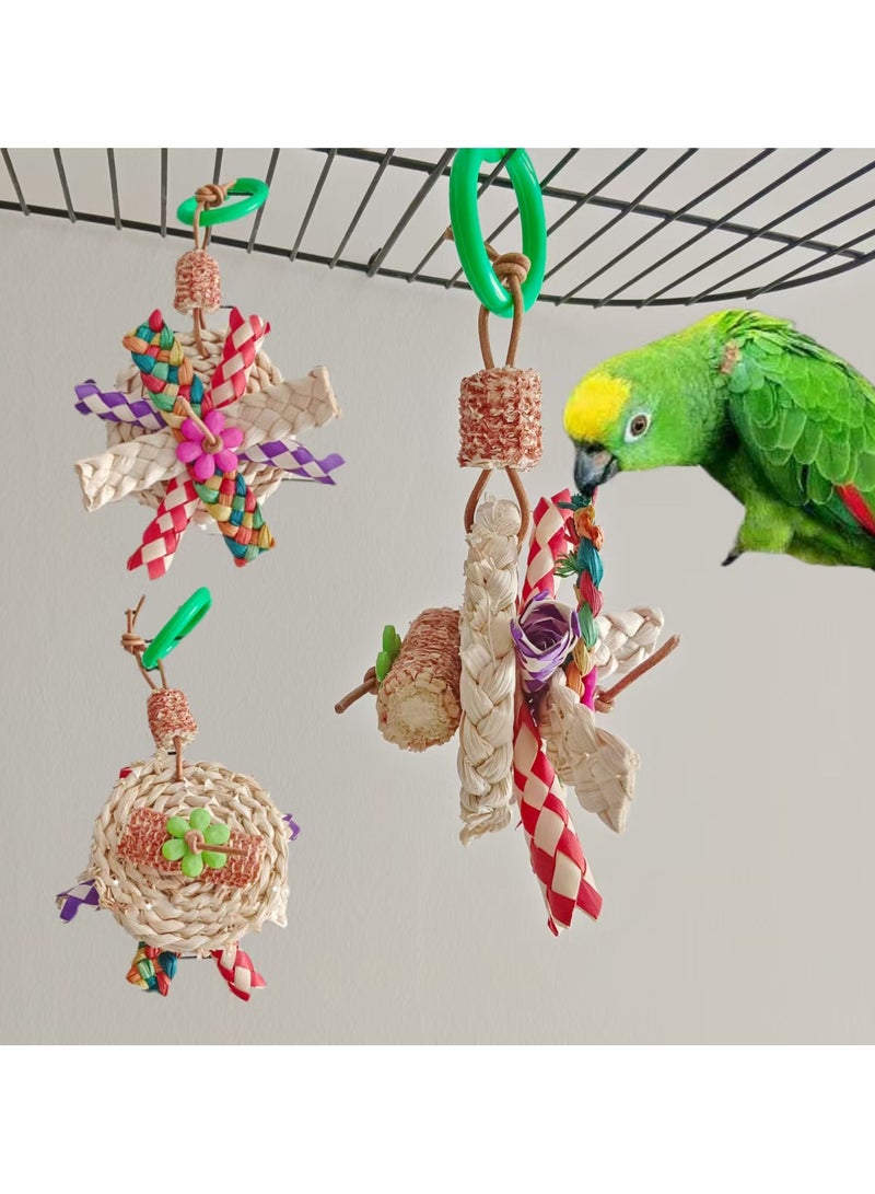 Bird toys, windmills, straw paper tubes, stuffy bird cages, decorations, bird supplies, phoenixes, small parrot toys - Image 1