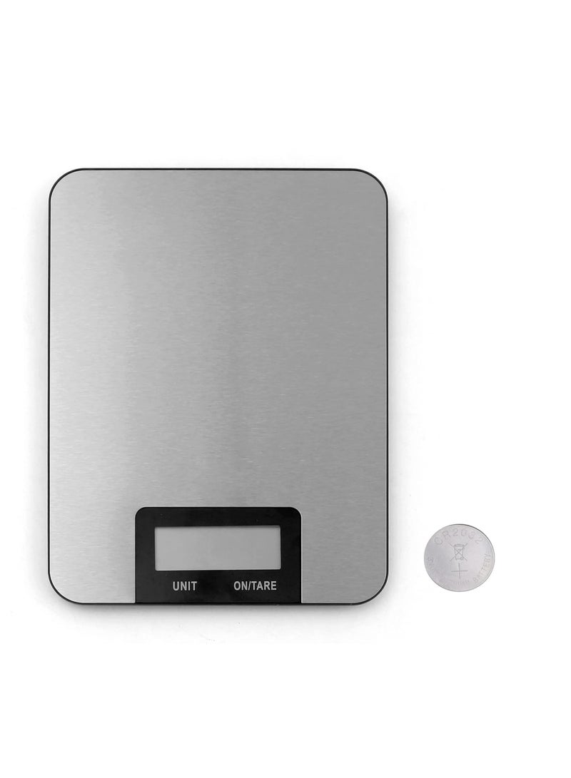 epicarma Digital Kitchen Scale Stainless Steel Food Weighing Scale with LCD Display – High Precision Electronic Scale for Baking, Cooking, Keto, Coffee & Meal Prep – Multi Unit g/oz/lb:oz/ml/fl.oz - Image 1