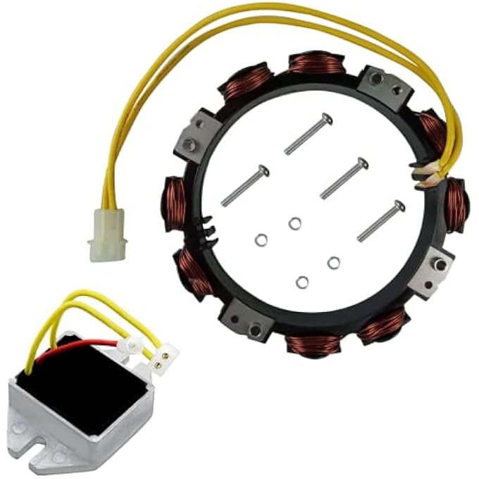 Cylinman 592830 Stator Alternator with 845907 Voltage Regulator Fit for BS 394890 393374 691185 696458 691064 John D D150 D170 GT235 S2546 S2046 SST18 X330 Z225 Z465 Z625 Z665 Cub GMT085 Lawn Mower - Image 1