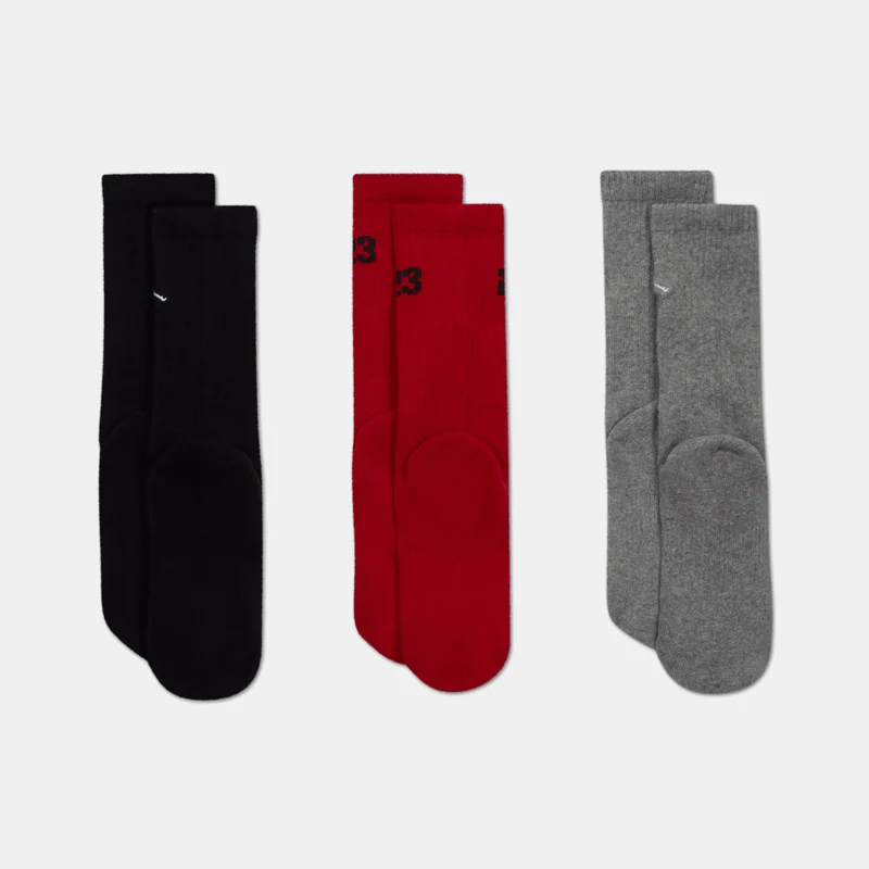 Jordan Black Kids's Baseline Crew Socks (3 Pairs)  | Best Price UAE