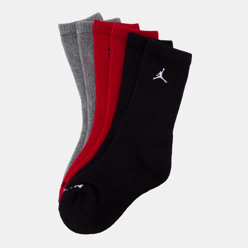 Jordan Black Kids's Baseline Crew Socks (3 Pairs)  | Best Price UAE