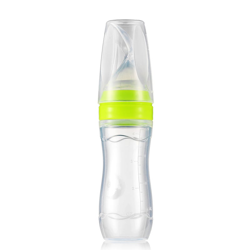 Baby Toddler Leak-proof Food Dispensing Spoon Juice Cereal Feeding Bottle 120ml - Image 2