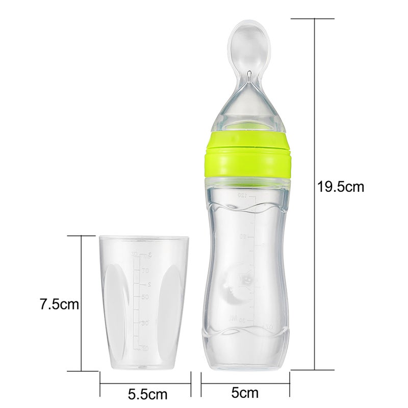 Baby Toddler Leak-proof Food Dispensing Spoon Juice Cereal Feeding Bottle 120ml - Image 3