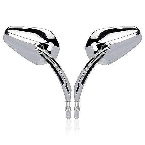 VG MOTO Motorcycle Rearview Mirror Side Mirrors 360 Degree Chrome Replacement for Harley Softail Dyna Sportster XL 883 1200 Electra Glide Street Bike Scooter Chopper Cruiser - Image 1