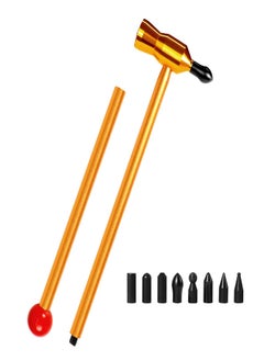 KASTWAVE Auto Paintless Dent Repair Tools Car Dent Removal Hammer Detachable Repair Hammer Aluminum Tap Down Tools with Tips Puller Curved Rod Crowbar Tools Hook Rods Kit  - Image 1