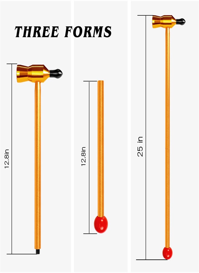 KASTWAVE Auto Paintless Dent Repair Tools Car Dent Removal Hammer Detachable Repair Hammer Aluminum Tap Down Tools with Tips Puller Curved Rod Crowbar Tools Hook Rods Kit  - Image 4