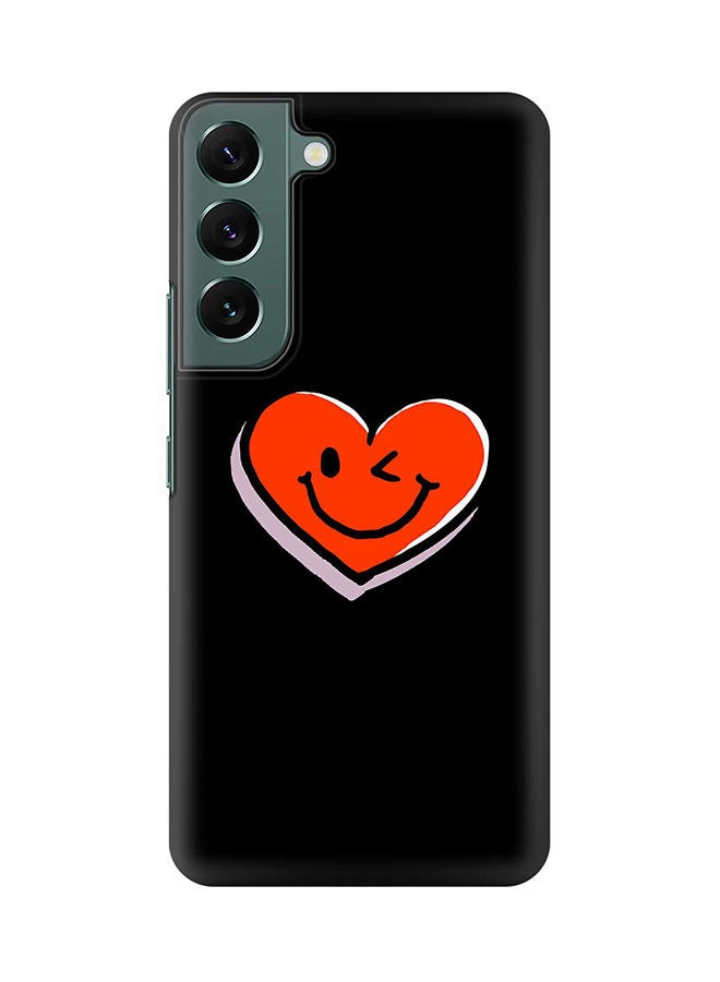 Stylizedd Case for Samsung Galaxy S22 5G Slim Snap Classic Series Shield Matte Finish Print - Winking Heart - Image 1