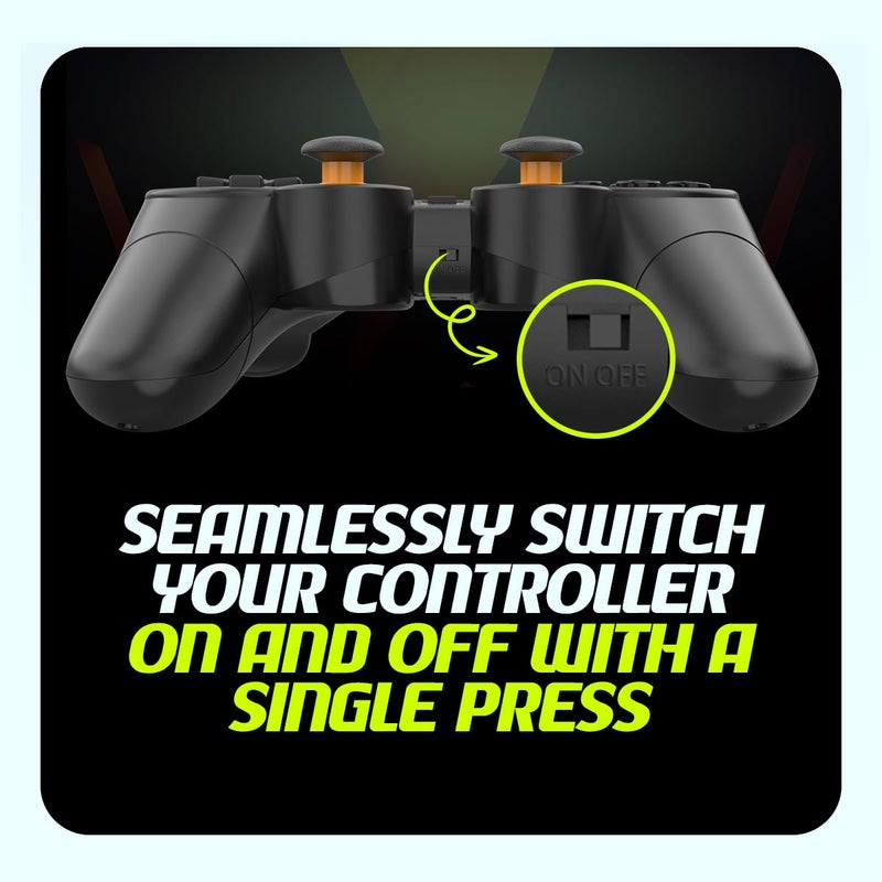 Cosmic Byte Nexus Wireless Controller for PC | Dual Vibration, Sensitive Triggers, Fast Response | Powered by 2 AAA Batteries (Not Included) (Black) - Image 4