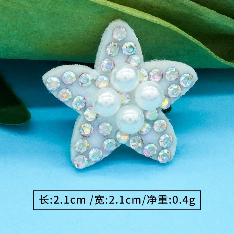 Creative Rhinestone Heat Transfer Patch Five-pointed star * 2.1*2.1cm 