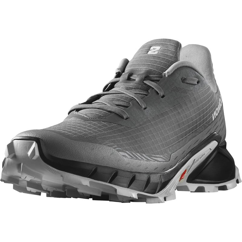 Salomon Menâ€™s Alphacross 5 Trail Running Shoes - Pewter/Black/Ghost Gray - 12 - Image 3