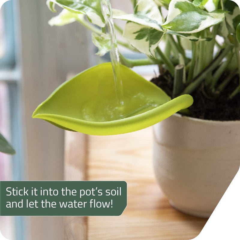 Peleg Design Leaflow Plant Pot Watering Funnel (Set of 3), Plant Watering Funnel for Indoor and Outdoor Plants, Watering Leaves for Plants - Image 5