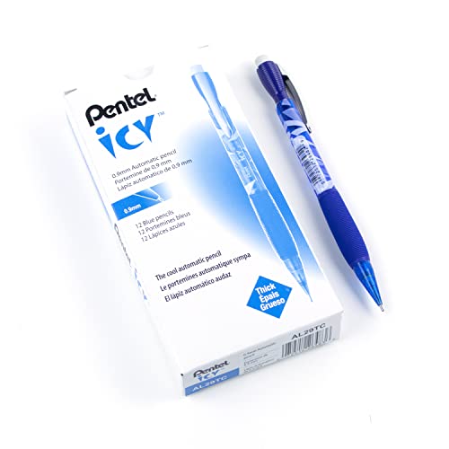 Pentel ICY Mechanical Pencil 09mm Tinted Blue Barrel 12 pack AL29TC - Image 1