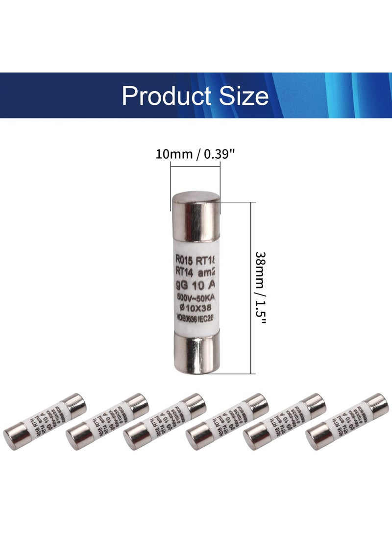 Jutagoss Jutagoss Ceramic Tube Fuse Fast Blow 10mm039 x 38mm15 10A 500V 10 Pcs  - Image 2