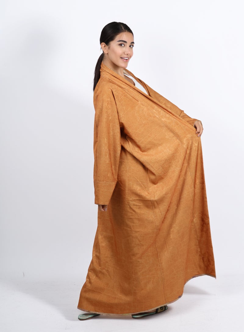 جميلة عباية ثنائية اللون قابلة للعكس - بني فاتح وماهوجني - Image 5