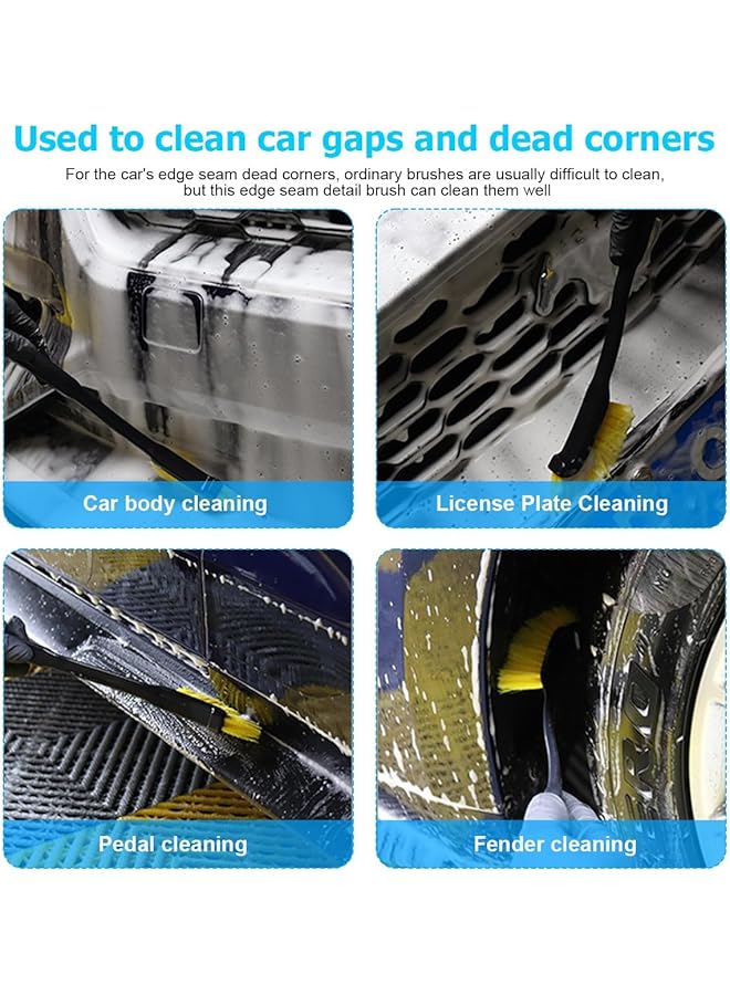 KASTWAVE Car Wheel Rim Wash Brush Set 3Pcs With Long Handles, Durable Soft Bristle Tire & Engine Cleaning Brushes For Auto Detailing, Car, Suv, Truck, Sedan, Easy Scrubbing Tool - Image 5