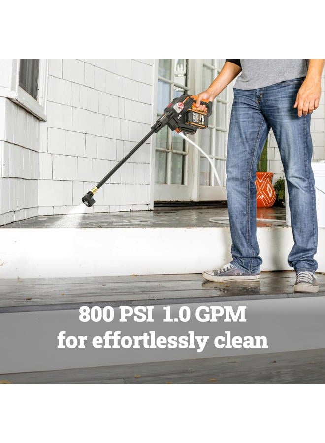 WORX 40 فولت باور شير هيدرو شوت، 800 PSI منظف قوي محمول بدون فرش، غسالة ضغط 5 في 1، بدون بطارية وشاحن، باور شير - Image 2